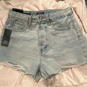 Wild Fable Distressed Blue Jean Shorts Highest Rise Cutoff Shorts Size 4/27waist